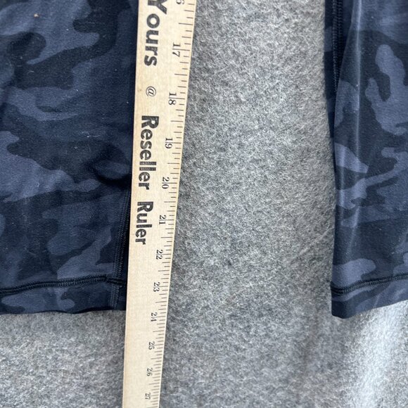 Lululemon Leggings Women 6 Black Camo Wunder Under High Rise Crop SoulCycle - Picture 4 of 10